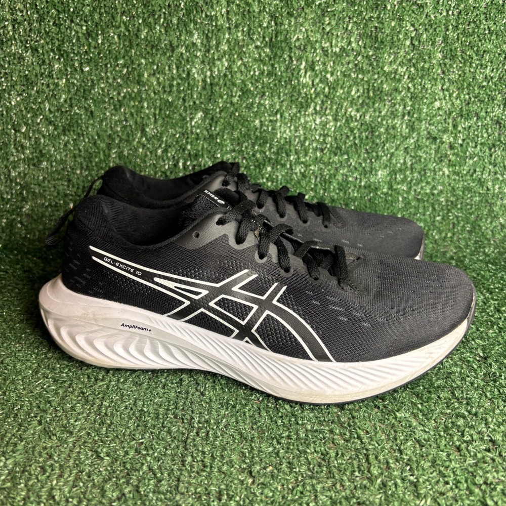 ASICS GEL-EXCITE 10 Running AmpliFoam Athletic Sneakers Black White Womens 8.5